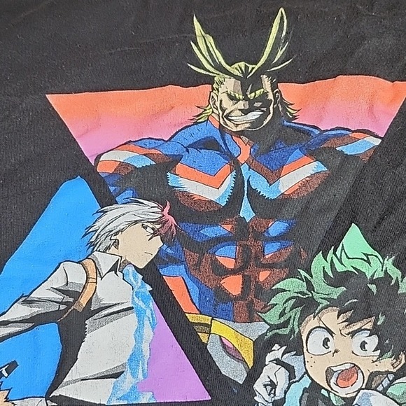 My Hero Academia Anime Graphic Tee, Black, Men's Size Small - Picture 5 of 7